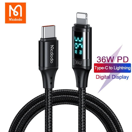 Câble McDodo 36W USB-C vers Lightning